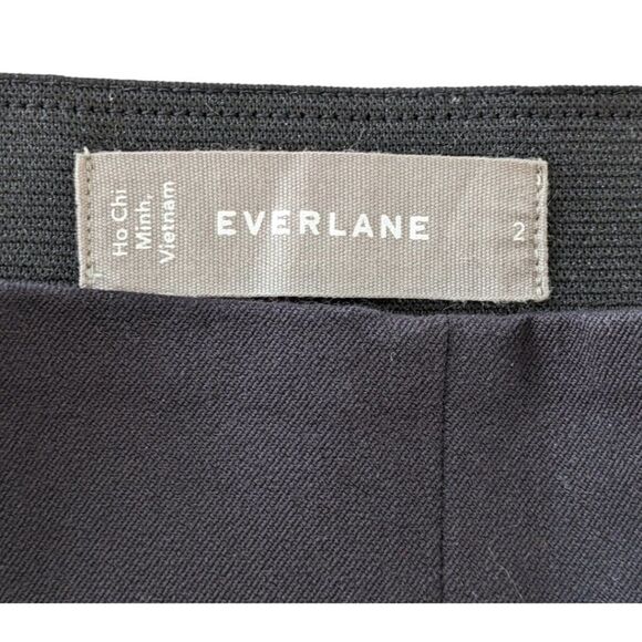 Everlane Women's The Side-Zip Stretch Cotton Pant Size 2 in Black - Picture 7 of 10